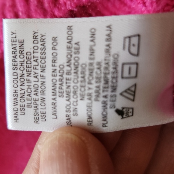 Vince Camuto Pink Baggy Sweater Size XL Crew Neck 3/4 Sleeves Oversized EASTER - Picture 9 of 13